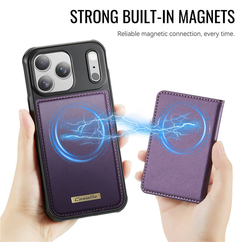CaseMe iPhone 17 Pro Max 2-in-1 Detachable Magnetic Wallet Case