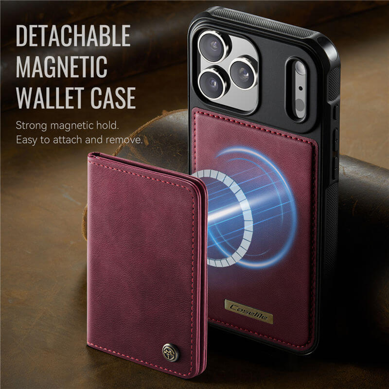 CaseMe iPhone 17 Pro 2-in-1 Detachable Magnetic Wallet Case