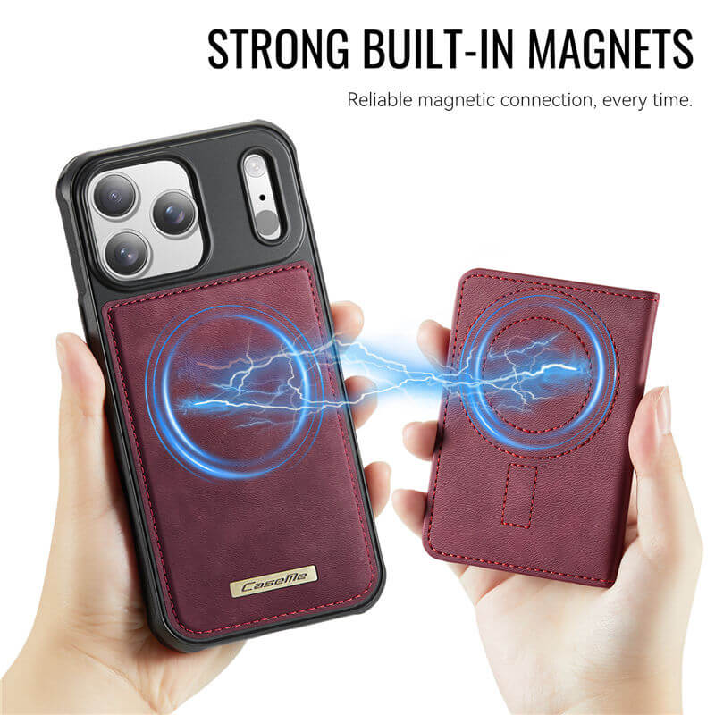 CaseMe iPhone 17 Pro 2-in-1 Detachable Magnetic Wallet Case