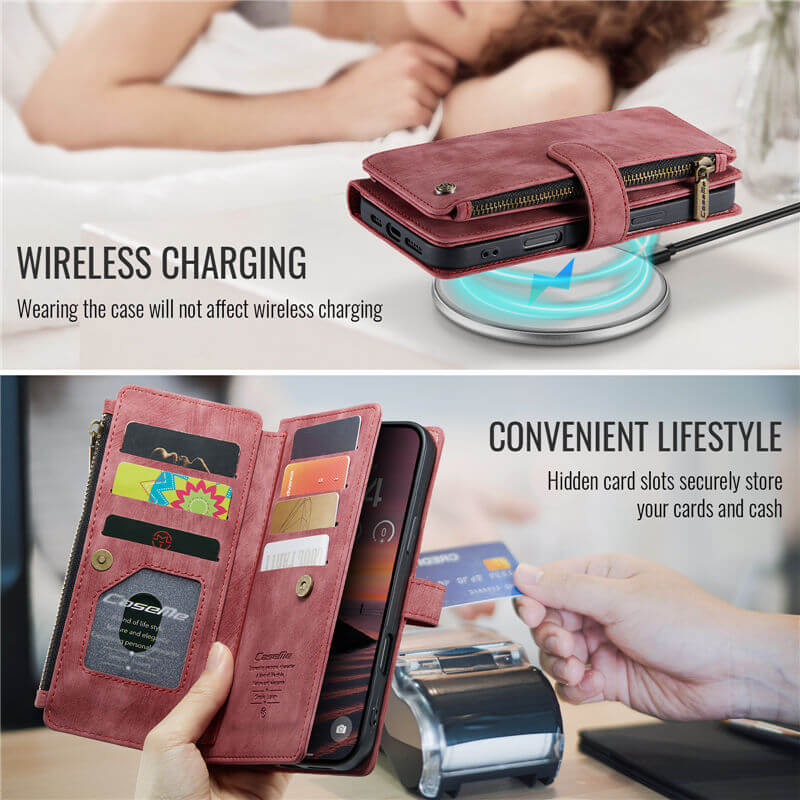 CaseMe iPhone 17 Pro Max Wallet Case with Wrist Strap