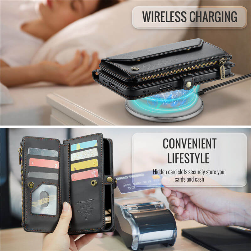 CaseMe iPhone 17 Pro Max Wallet RFID Blocking Crossbody Phone Case