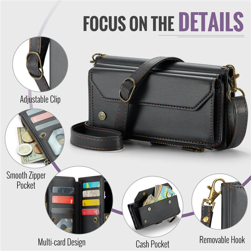 CaseMe iPhone 17 Pro Max Wallet RFID Blocking Crossbody Phone Case