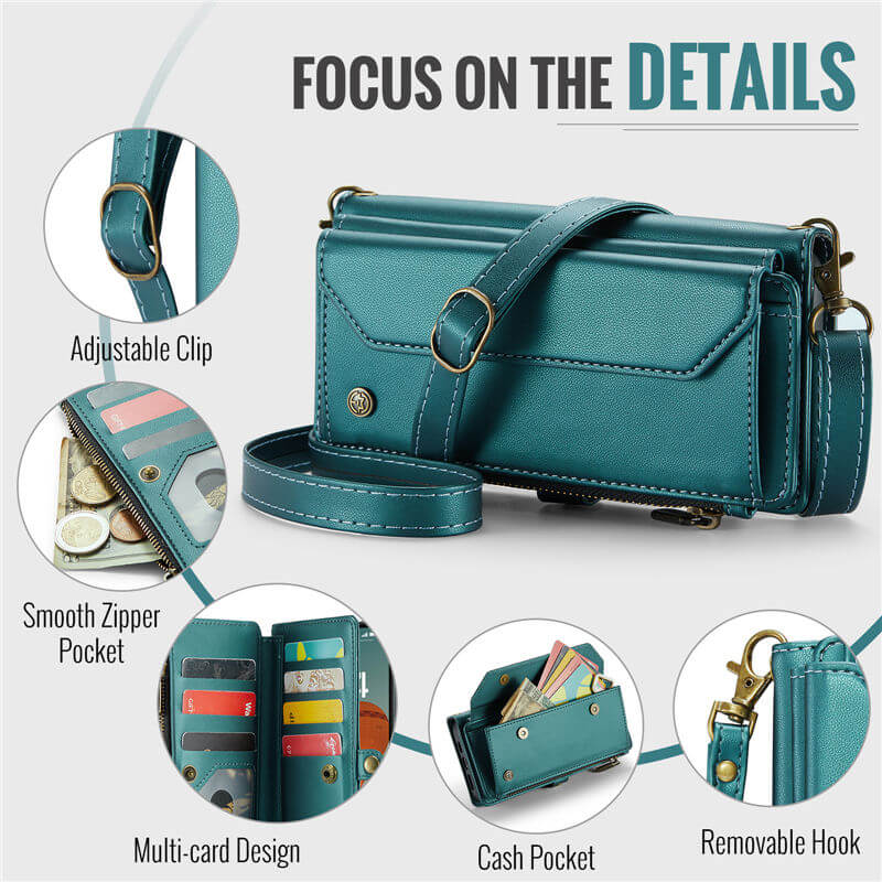 CaseMe iPhone 17 Pro Max Wallet RFID Blocking Crossbody Phone Case