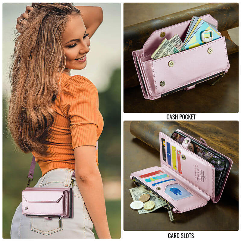 CaseMe iPhone 17 Pro Max Wallet RFID Blocking Crossbody Phone Case