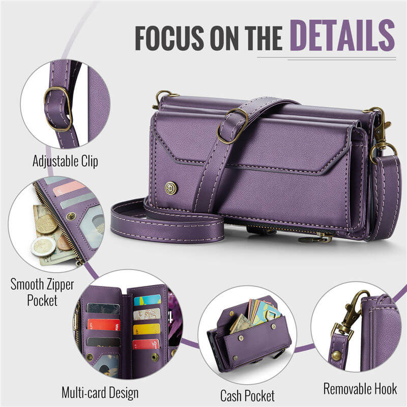 CaseMe iPhone 17 Pro Max Wallet RFID Blocking Crossbody Phone Case