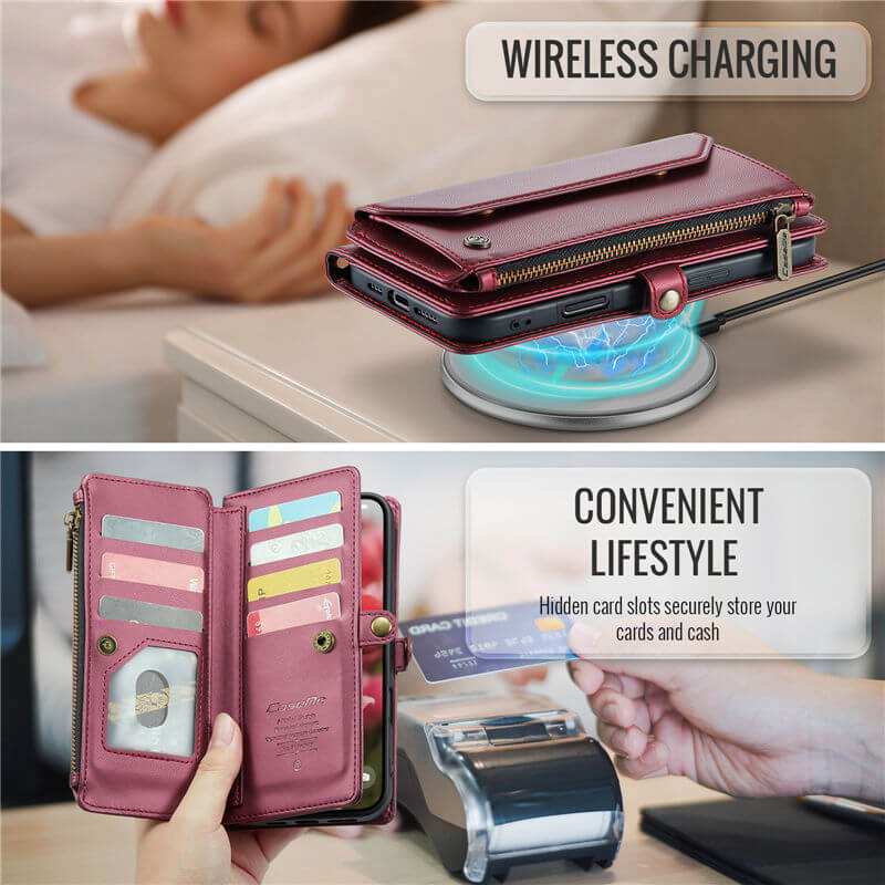 CaseMe iPhone 17 Pro Max Wallet RFID Blocking Crossbody Phone Case