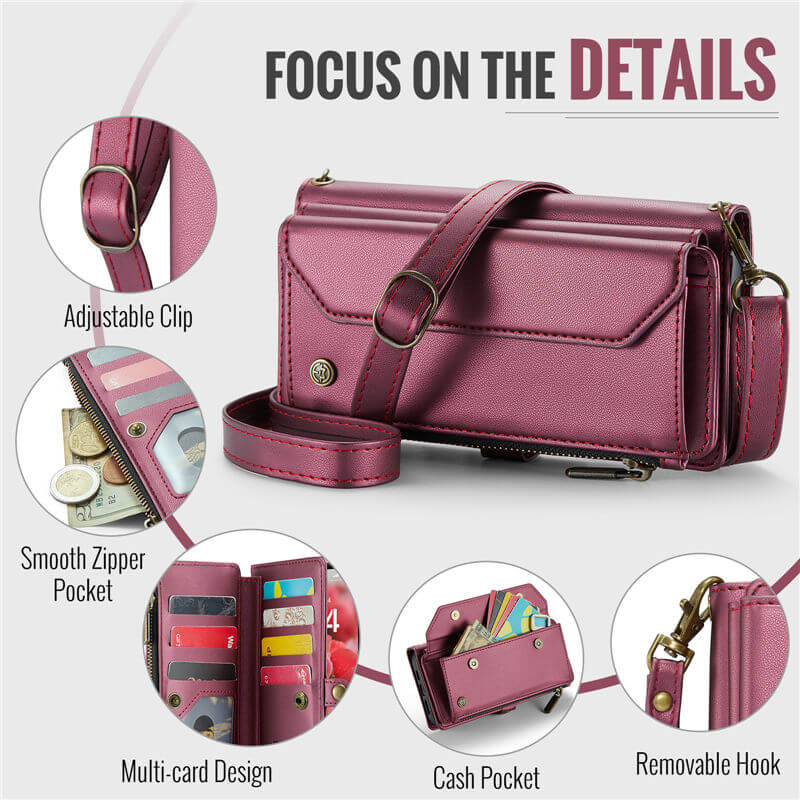 CaseMe iPhone 17 Pro Max Wallet RFID Blocking Crossbody Phone Case