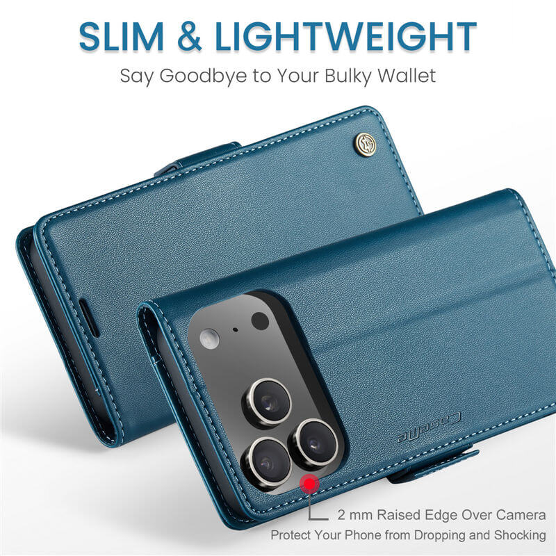 CaseMe iPhone 17 Pro Max Wallet RFID Blocking Case