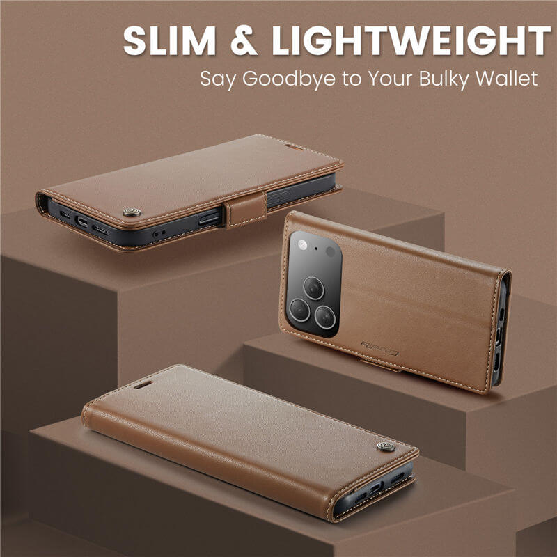 CaseMe iPhone 17 Pro Max Wallet RFID Blocking Case