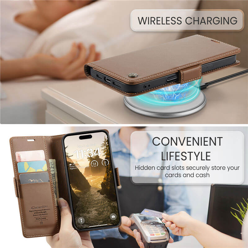 CaseMe iPhone 17 Pro Max Wallet RFID Blocking Case