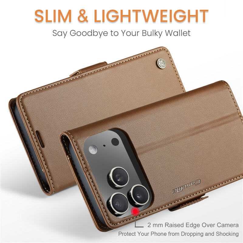 CaseMe iPhone 17 Pro Max Wallet RFID Blocking Case