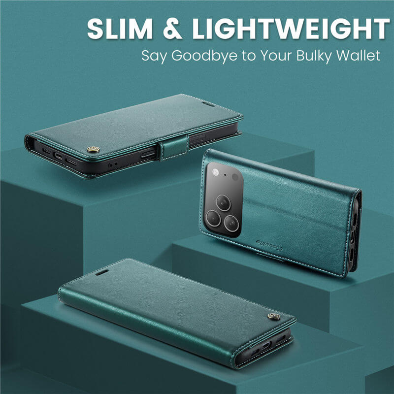 CaseMe iPhone 17 Pro Wallet RFID Blocking Case