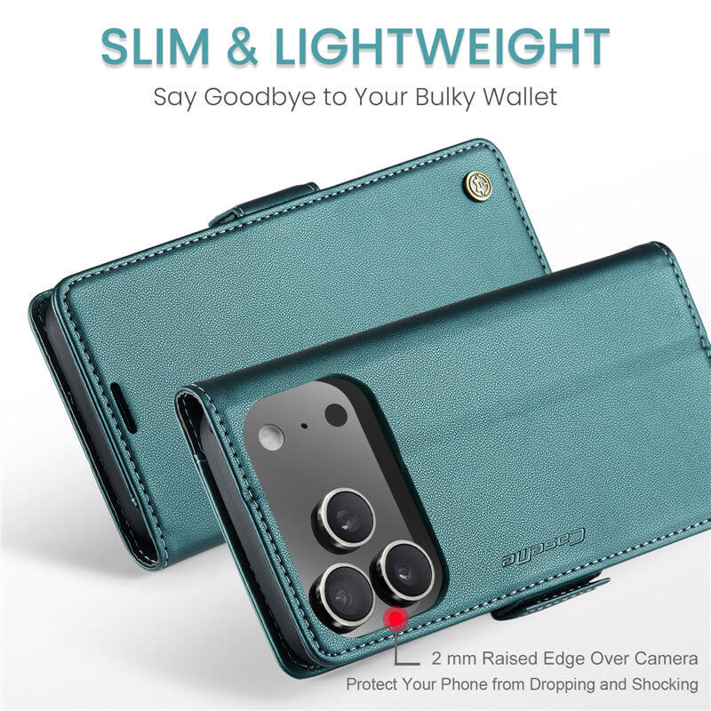 CaseMe iPhone 17 Pro Wallet RFID Blocking Case