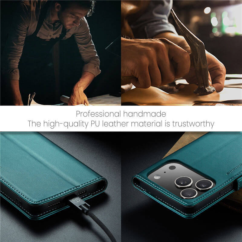 CaseMe iPhone 17 Pro Wallet RFID Blocking Case