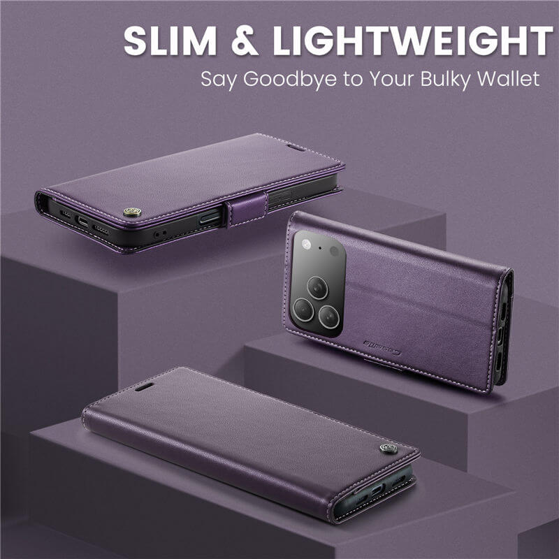 CaseMe iPhone 17 Pro Wallet RFID Blocking Case