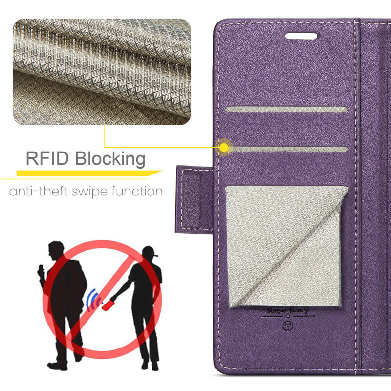 CaseMe iPhone 17 Pro Wallet RFID Blocking Case