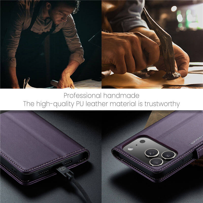 CaseMe iPhone 17 Pro Wallet RFID Blocking Case