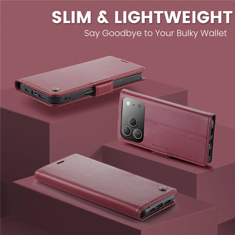 CaseMe iPhone 17 Pro Max Wallet RFID Blocking Case