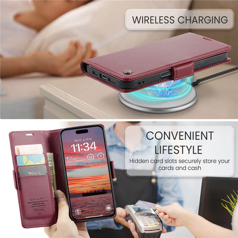 CaseMe iPhone 17 Pro Max Wallet RFID Blocking Case