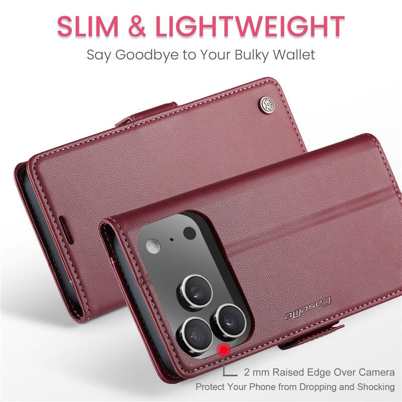CaseMe iPhone 17 Pro Max Wallet RFID Blocking Case