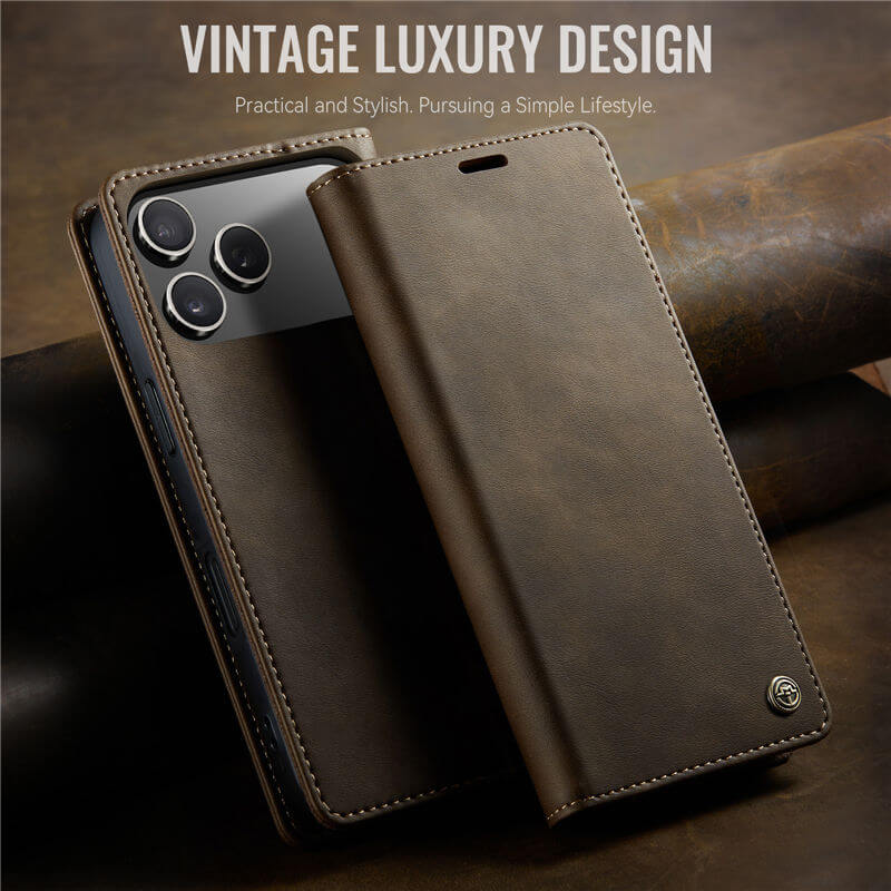 CaseMe iPhone 17 Pro Magnetic Wallet Case with RFID Blocking