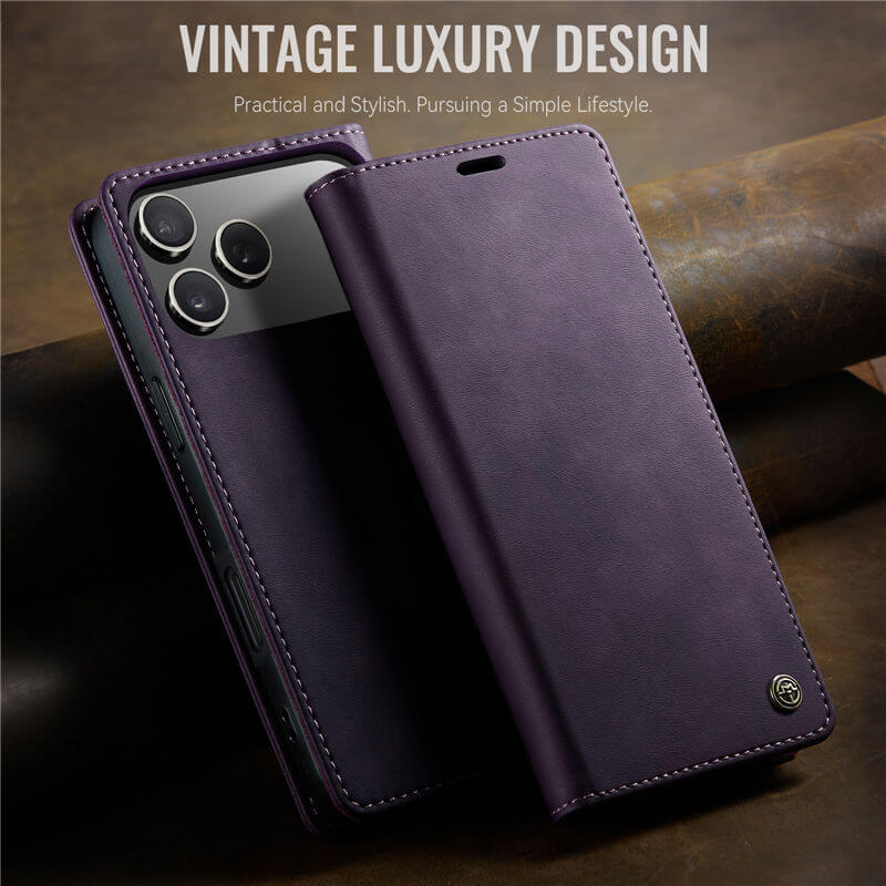 CaseMe iPhone 17 Pro Magnetic Wallet Case with RFID Blocking