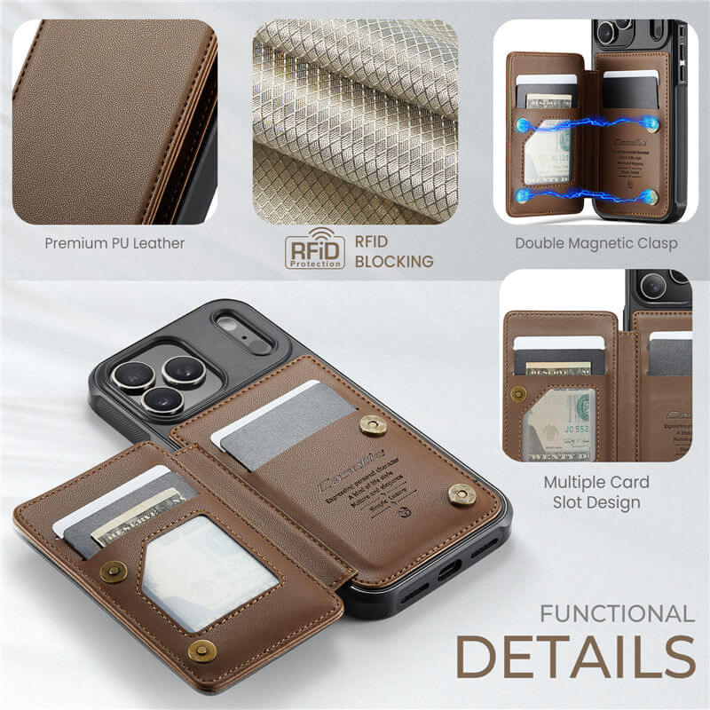 CaseMe iPhone 18 Pro Max RFID Blocking Card Holder Case