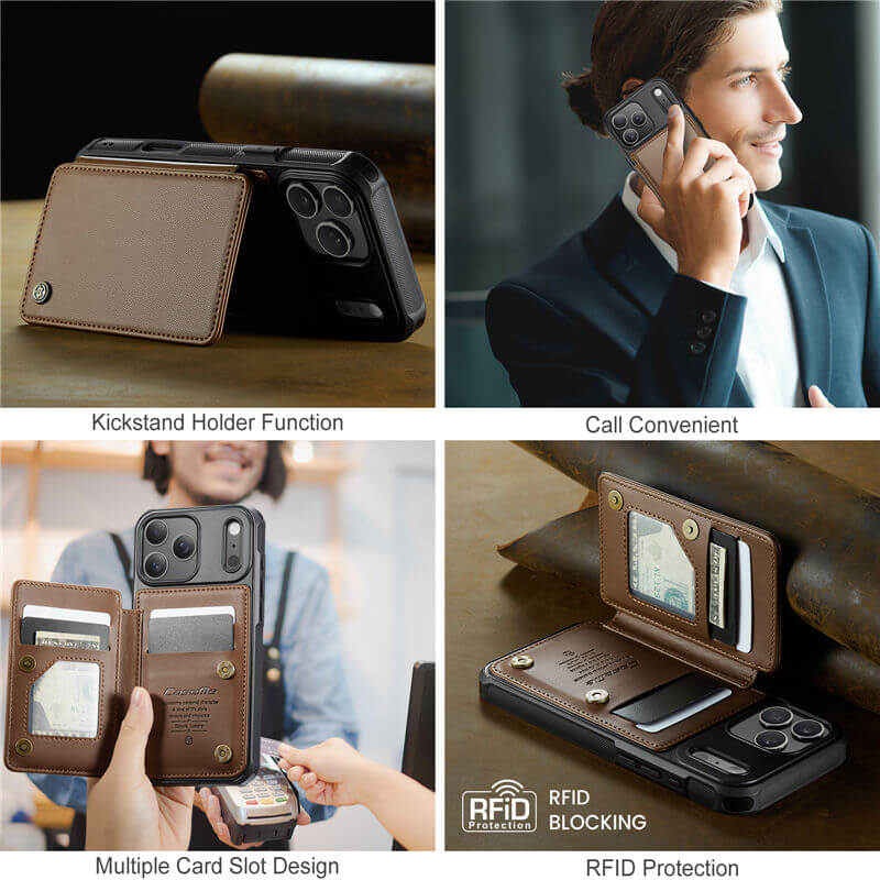 CaseMe iPhone 18 Pro Max RFID Blocking Card Holder Case