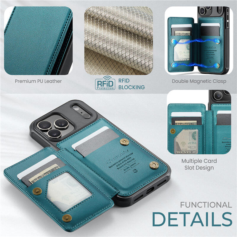 CaseMe iPhone 18 Pro Max RFID Blocking Card Holder Case