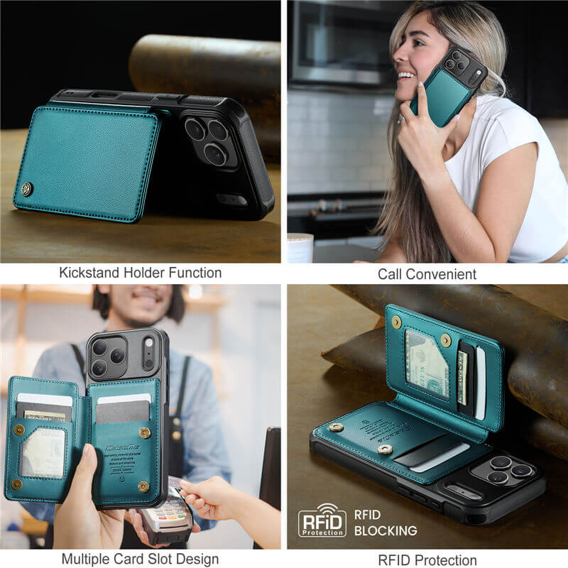 CaseMe iPhone 18 Pro Max RFID Blocking Card Holder Case