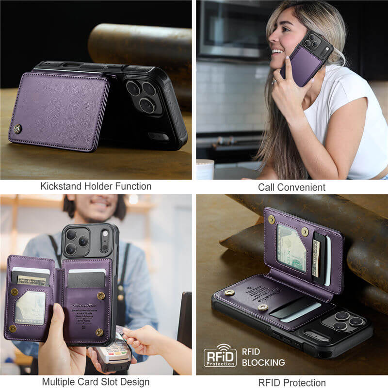 CaseMe iPhone 18 Pro Max RFID Blocking Card Holder Case