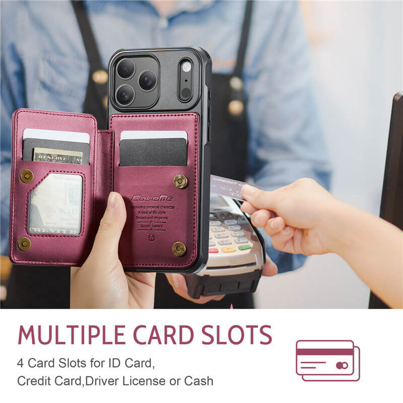 CaseMe iPhone 18 Pro Max RFID Blocking Card Holder Case