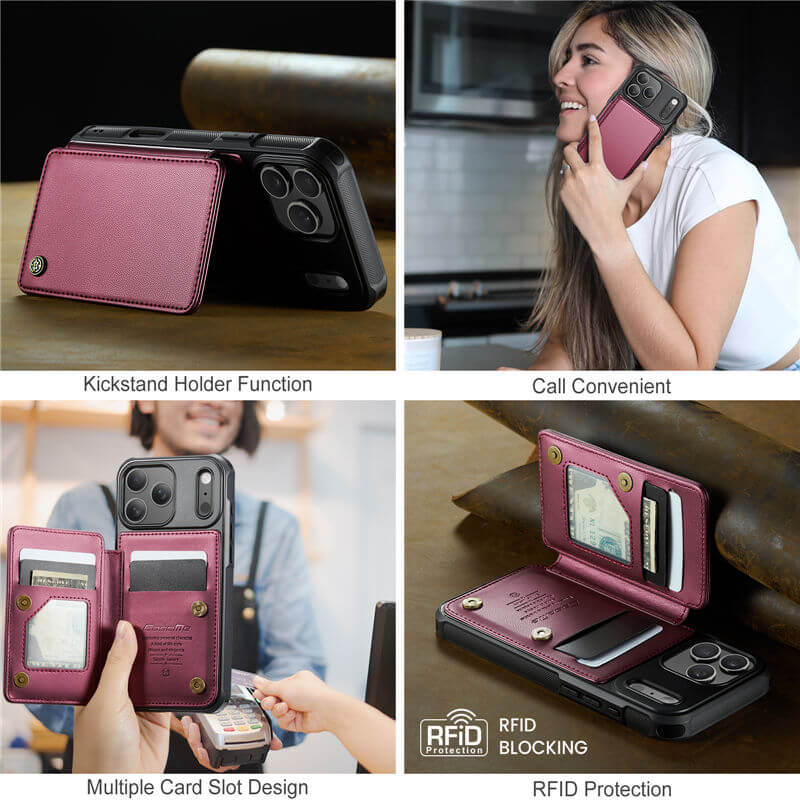 CaseMe iPhone 18 Pro Max RFID Blocking Card Holder Case