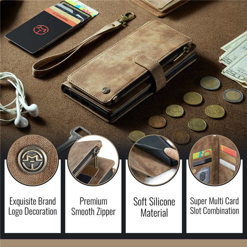 CaseMe iPhone 17 Pro Wallet Case with Wrist Strap