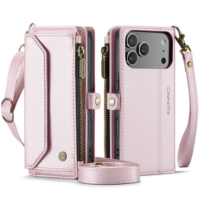 CaseMe iPhone 17 Pro Wallet RFID Blocking Crossbody Phone Case