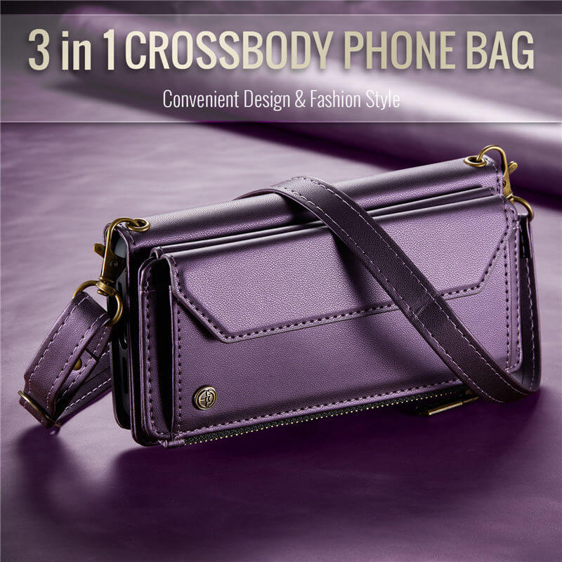 CaseMe iPhone 17 Pro Wallet RFID Blocking Crossbody Phone Case