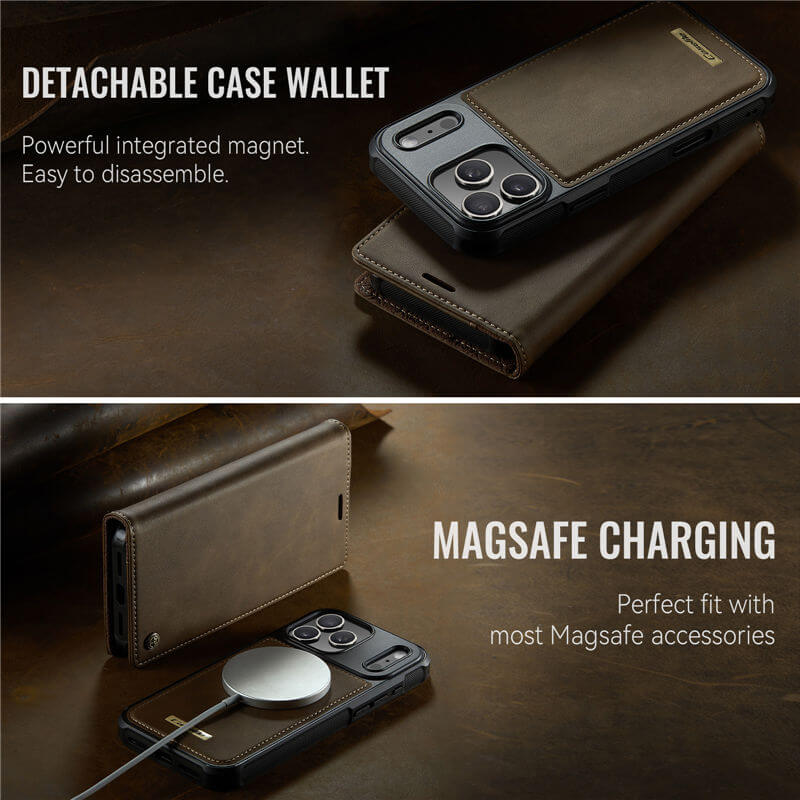 CaseMe iPhone 17 Pro Max 2-in-1 Magnetic Wallet Case