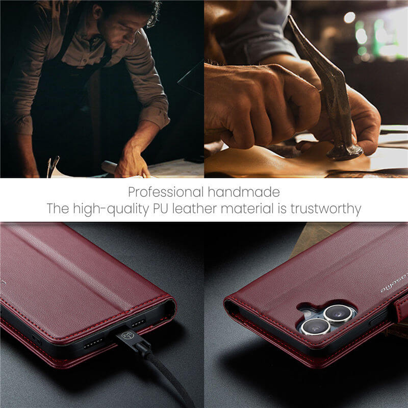 CaseMe iPhone 17 Wallet RFID Blocking Case