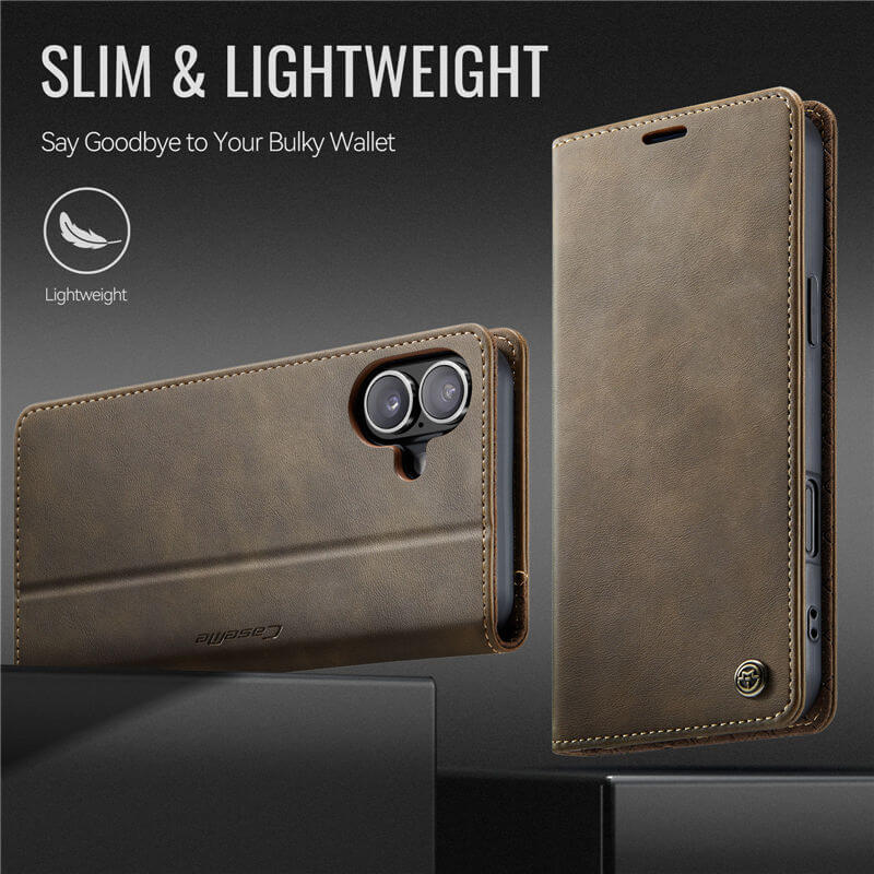 CaseMe iPhone 17 Magnetic Wallet Case with RFID Blocking