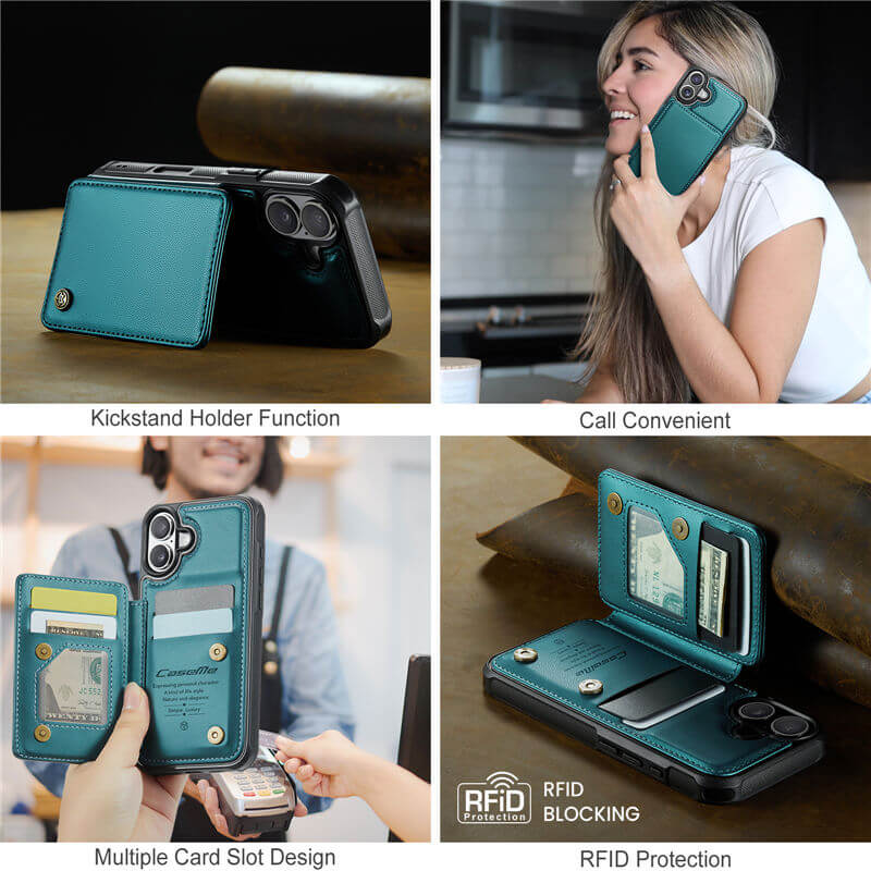 CaseMe iPhone 17 Pro Max RFID Blocking Card Holder Case