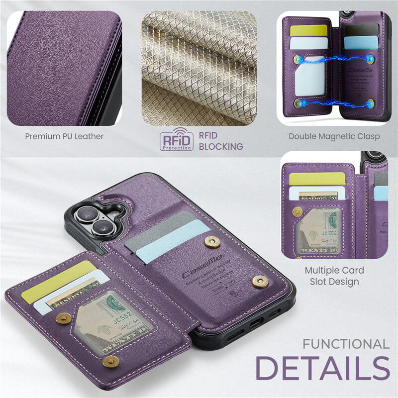 CaseMe iPhone 17 Pro Max RFID Blocking Card Holder Case