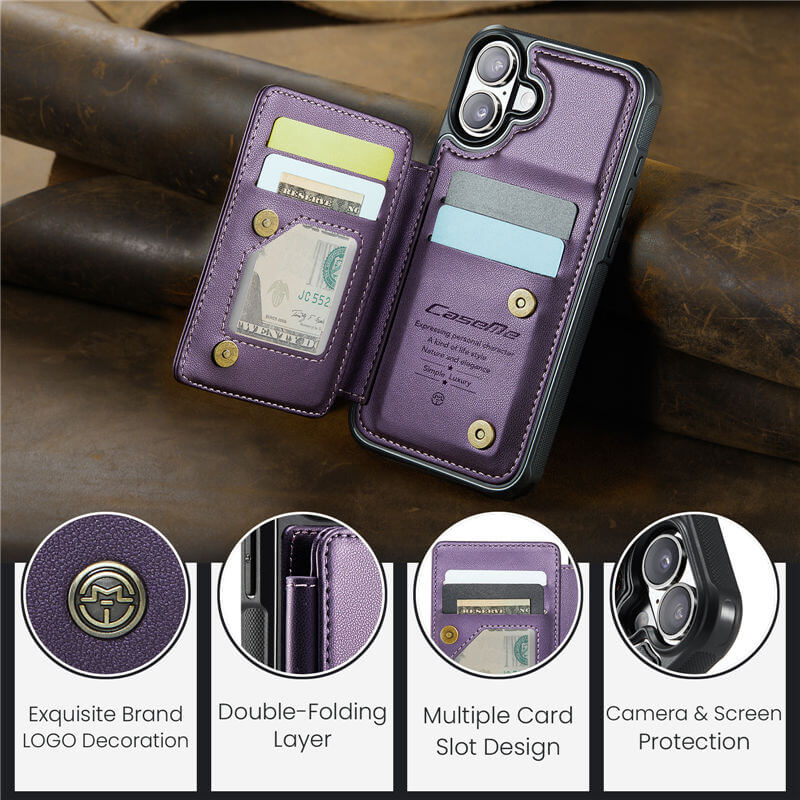 CaseMe iPhone 17 Pro Max RFID Blocking Card Holder Case