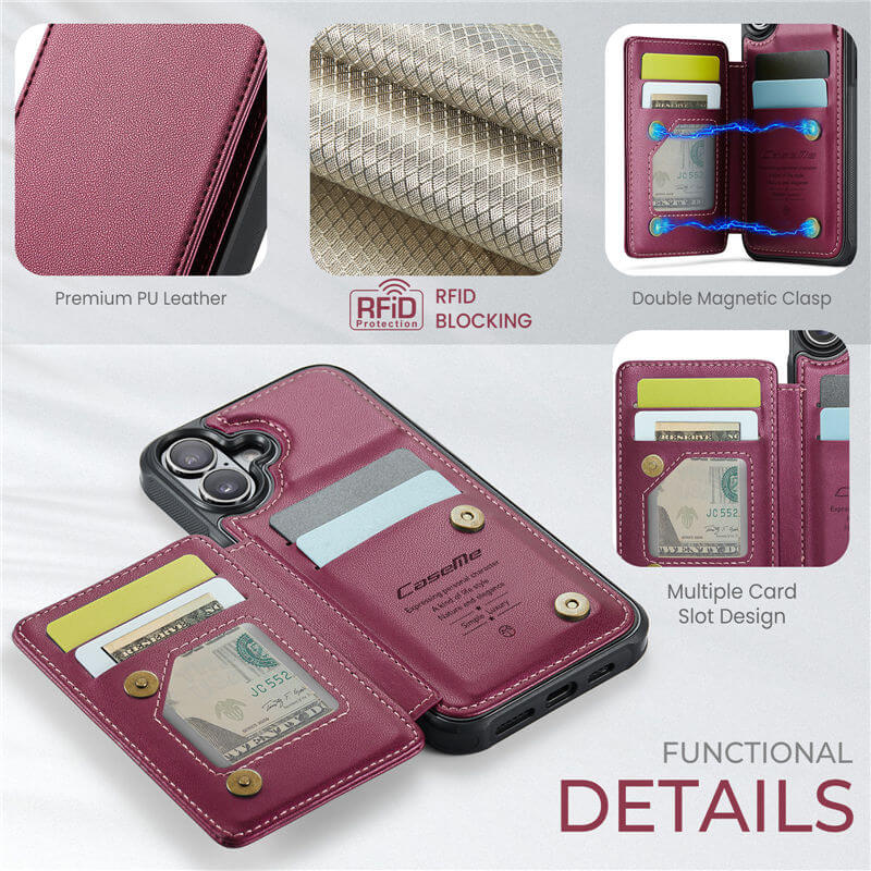CaseMe iPhone 17 RFID Blocking Card Holder Case