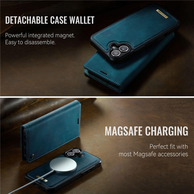 CaseMe iPhone 17 2-in-1 Magnetic Wallet Case