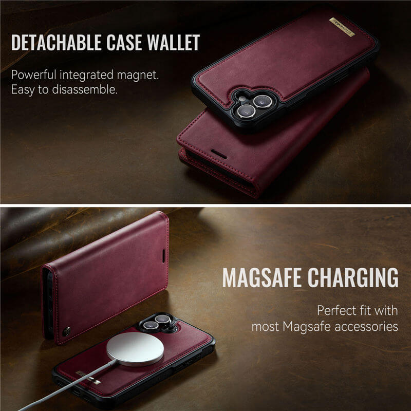 CaseMe iPhone 17 2-in-1 Magnetic Wallet Case