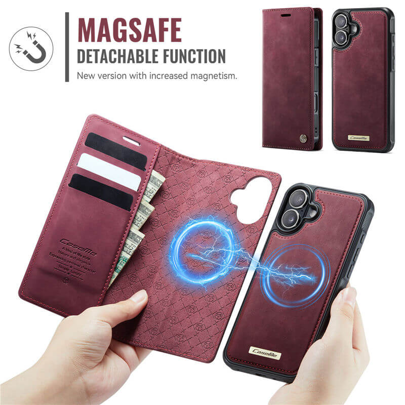 CaseMe iPhone 17 2-in-1 Magnetic Wallet Case