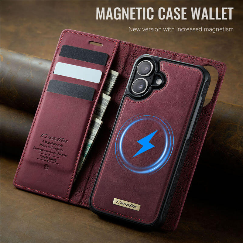 CaseMe iPhone 17 2-in-1 Magnetic Wallet Case