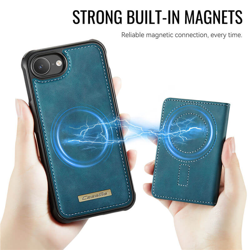 CaseMe iPhone 16e 2-in-1 Detachable Magnetic Wallet Case