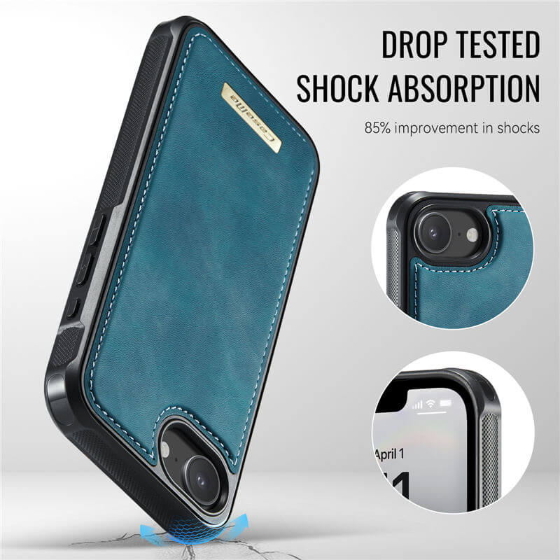 CaseMe iPhone 16e 2-in-1 Detachable Magnetic Wallet Case