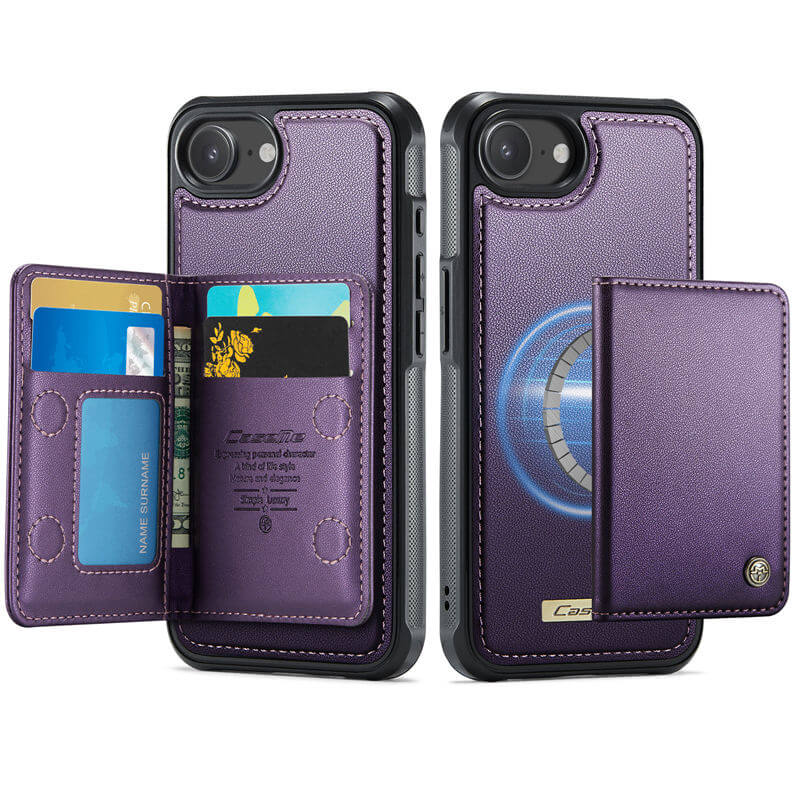 CaseMe iPhone 16e 2-in-1 Detachable Magnetic Wallet Case